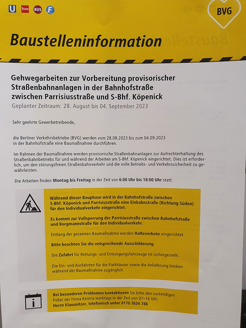 Baustelleninfo