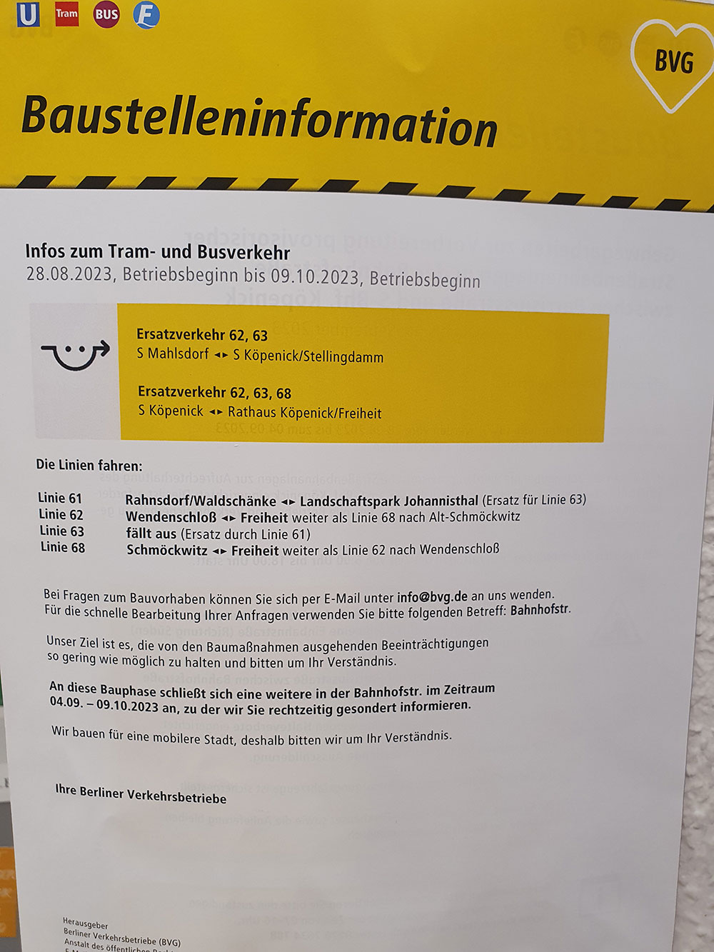 Baustelleninfo